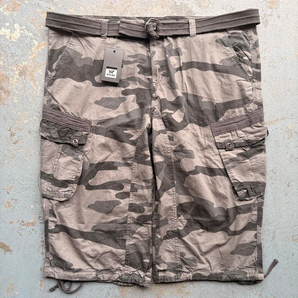 Xray Jeans Baggy Camo Grey Shorts